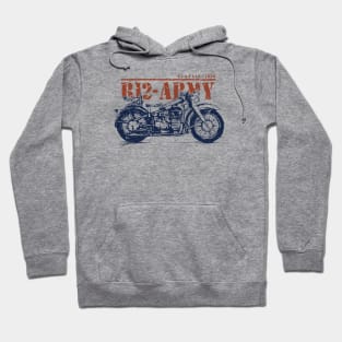 VINTAGE MOTORCYCLE - CLASSIC ARMY Hoodie